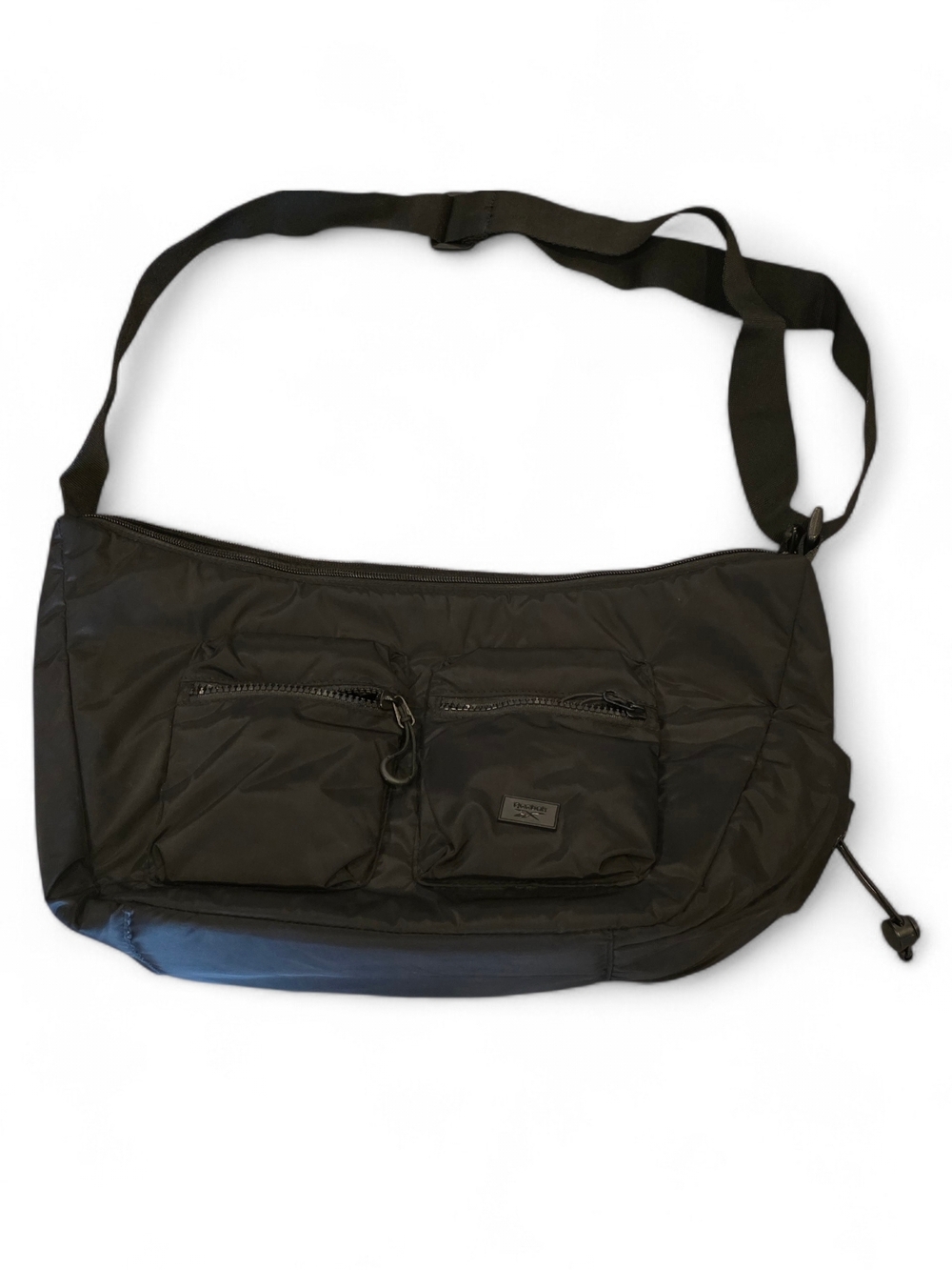 Reebok Black Women's Crossbody Sling Bag with Front Zip Pockets